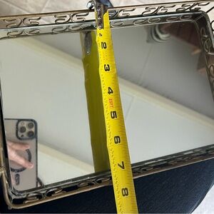 Decorative Metal Framed Mirror Tray